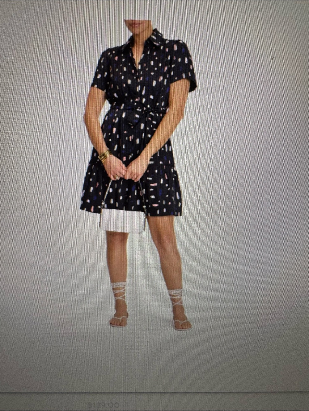 Kate Spade painterly strokes shirt dress. Size medium